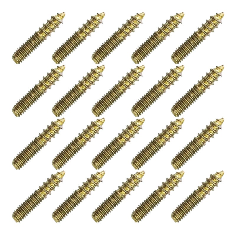 bociloy 20Pcs M4x20mm Hanger Bolts, Double Ended Thread Dowel Screws, Self-Tapping Screws for Secure Wood Joints - Image 1
